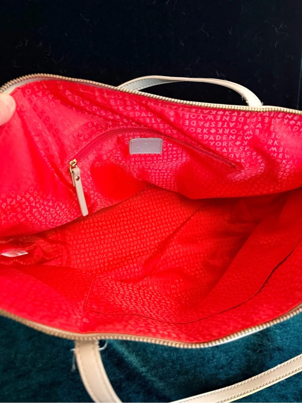 kate spade Patent Embossed Pale grey Tote